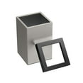 thumbnail image 3 of Gatco Elevate Stainless Steel 3 Gallon Square Wastebasket, Satin Nickel/Matte Black Lid, 3 of 5