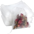 thumbnail image 1 of Zhuge 200 bolsas de té sueltas, bolsas de filtro con cordón, bolsas de té vacías para café, bolsitas de especias, 3,93 x 4,72 pulgadas, 1 of 5