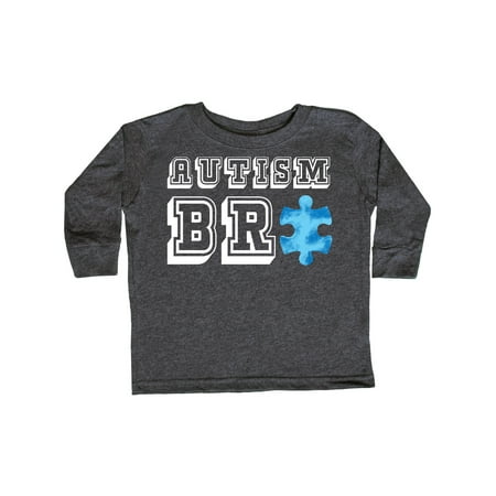 

Inktastic Autism Awareness Autism Bro with Blue Puzzle Piece Gift Toddler Boy or Toddler Girl Long Sleeve T-Shirt