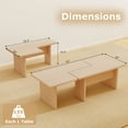 thumbnail image 3 of Gymax Ensemble de 2 Tables Basses Modulaires en L Tables de Centre pour Maison Bureau Appartement Naturel, 3 of 10