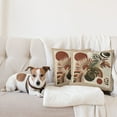 thumbnail image 4 of Ambesonne Monstera Throw Pillow Cover 2 Pack, Abstract Mid Century Boho, 24", Redwood Beige and Black, 4 of 7