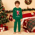 thumbnail image 3 of CUZIBR Kids Boys Girls Pajamas Christmas Loungewear Set Long Sleeve Crew Neck Tops And Pants 2 PC Santa Claus Graphic Cool Fall Homewear,Green,6-7 Years, 3 of 7
