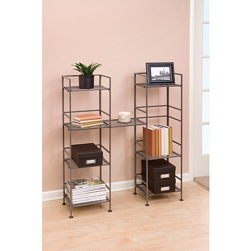4-Tier Iron Tower Shelving, Pewter 11.3"D x 13"W x 44.3"H by Seville Classics - image 5 of 8