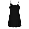 thumbnail image 6 of FRSASU Women'S Plus Size Nightgown Sleeveless Sleepwear Crew Neck Adjustable Spaghetti Strap Sleep Dress Slip Night Dress Summer Dresses for Women Short Black, 6 of 6