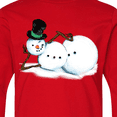 thumbnail image 4 of Inktastic Sassy Snowman in Top Hat Long Sleeve Youth T-Shirt, 4 of 5