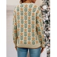 thumbnail image 3 of YOGAFOX Women's Cute Long Sleeve Sweater 2025 Fall Printed Oversized Knit Pullover Tops Trendy Clothes S-XL, 3 of 5