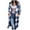 Blue, variant on LYXSSBYX Womens Coats and Jackets Clearance Women Fashion Button Plush Tops Plaid Print Loose Cardigan with Pocket Coat Jacket