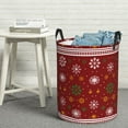 thumbnail image 6 of Naloa Merry Christmas Large Laundry Basket Waterproof Round Collapsible Storage bin with Handles for Hamper Kids Room,Toy Storage, 6 of 6