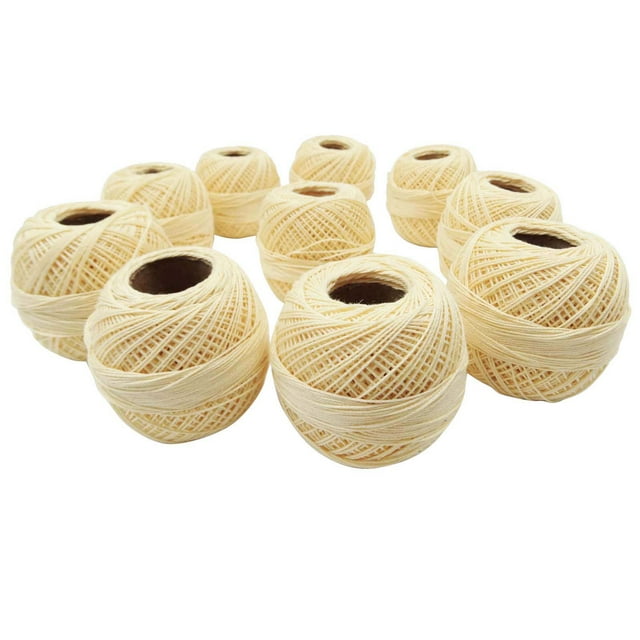 IBA Indianbeautifulart Ensemble de 10 Pcs Fil d'Ancre en Coton pour Crochet Tricot Fil à Frivolité Pelote de Broderie
