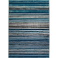 thumbnail image 1 of Kensington Stripes Abstract Pattern Area Rug Carpet in Blue Ivory, 3x10 (2'7" x 9'10", 80cm x 300cm), 1 of 5