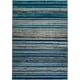 Tapis de tapis à Motif Abstrait Kensington Rayé en Ivoire Bleu, 3x10 (2'7" x 9'10", 80cm x 300cm) – image 1 sur 5