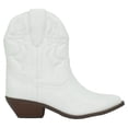 thumbnail image 2 of Soda Women Cowgirl Cowboy Western Stitched Ankle Boots Pointed Toe Short Booties RIGGING-S White 8, 2 of 3