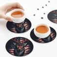 thumbnail image 4 of Leather Coasters with Heat-resistant for Drinks, Modern USA Deer Head -标题2 Round Shape, 4 of 5