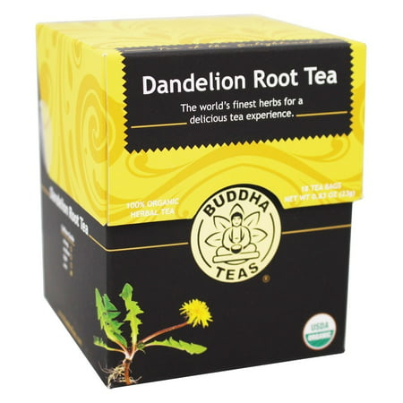 Buddha Teas - 100% Organic Herbal Dandelion Root Tea - 18 Tea