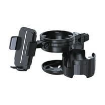 Yarino Black Plastic Motorcycle Cup Holder & Phone Stand Accessories - Compatible with Multiple Motorcycle Models, Easy - to - install, Durable and Stable