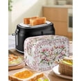 thumbnail image 4 of Spring Floral Small Toaster Cover 2 Slice, Kitchen Appliance Covers, Retro Pink Orchid Flowers Leaves Botanical Toaster Oven Cover with Loop, Bread Machine Cover Polyester Dust Cover Protection, 4 of 4