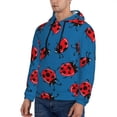 thumbnail image 3 of Lsque Colorful Ladybird Pattern Casual Men's Hoodie,Hooded Sweatshirt with Kangaroo Pocket,Pullover Hoodie-4X-Large, 3 of 7
