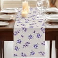 thumbnail image 3 of Table Runners 108 Inches Long Dress Scarves, Purple Olive Leaves Farmhouse Coffee/Dining/Kitchen Table Runner for Living Room, Spring Pastoral Branches Plants Beige 13x108 Inch, 3 of 9