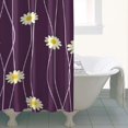 thumbnail image 4 of Purple Daisy Flower Wavy Lines Pattern Shower Curtain 36"x72" ,Bathroom Decorative Shower Curtains Set with 12 Hooks,Modern Waterproof Washable Shower Curtain, 4 of 6