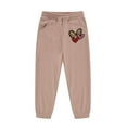 thumbnail image 4 of LRen Toddler Girl Sweatsuit 5t Valentines Bowknot Print Crew Neck Long Sleeve Active Pullover Hoodie Sweatshirt and Jogger Sweatpants Clothing Soft Kids 2pcs Outfits Valentine's Day Suit, 4 of 6