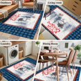 thumbnail image 5 of 4'x6' Area Rugs, Blue Plaid Christmas Snowman Indoor Outdoor Area Rug for Living Room Bedroom, Xmas Winter Snowflake Washable Bathroom Rugs Kitchen Floor Carpet Mats Home Decor Aesthetic, 5 of 8