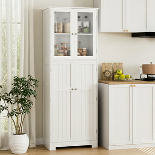 Living Skog Galiano 73'' Pantry Kitchen Storage Cabinet Orange Oak ...