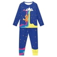 thumbnail image 5 of DISNIMO Blue Cat Rainbow Pajamas Kids Size 4 Pajamas Girls 2 Piece Pajamas Set for Girls Pj Sets for Kids Boys Pjs for Kids Sleepwear Set Kids Pjs Boys Long Sleeve Night Wear for Kids, 5 of 7