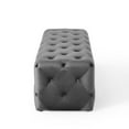 thumbnail image 2 of Modway Amour 60" Tufted Button Entryway Performance Velvet Bench in Gray, 2 of 6