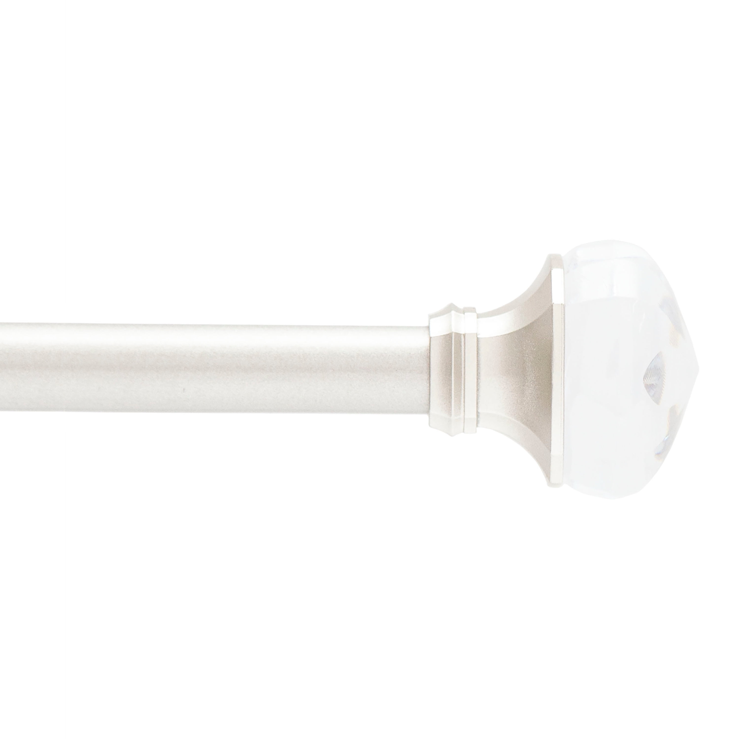 (2 pack) Mainstays 1/2" Grayson Petite Café Adjustable Curtain Rod, 28-48", Brushed Nickel
