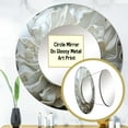 thumbnail image 3 of Designart " Seashells" Clam White Large Round Mirror - Round Mirror Wall Décor - Coastal Round Printed Mirror 36" x 36" Inch, 3 of 5