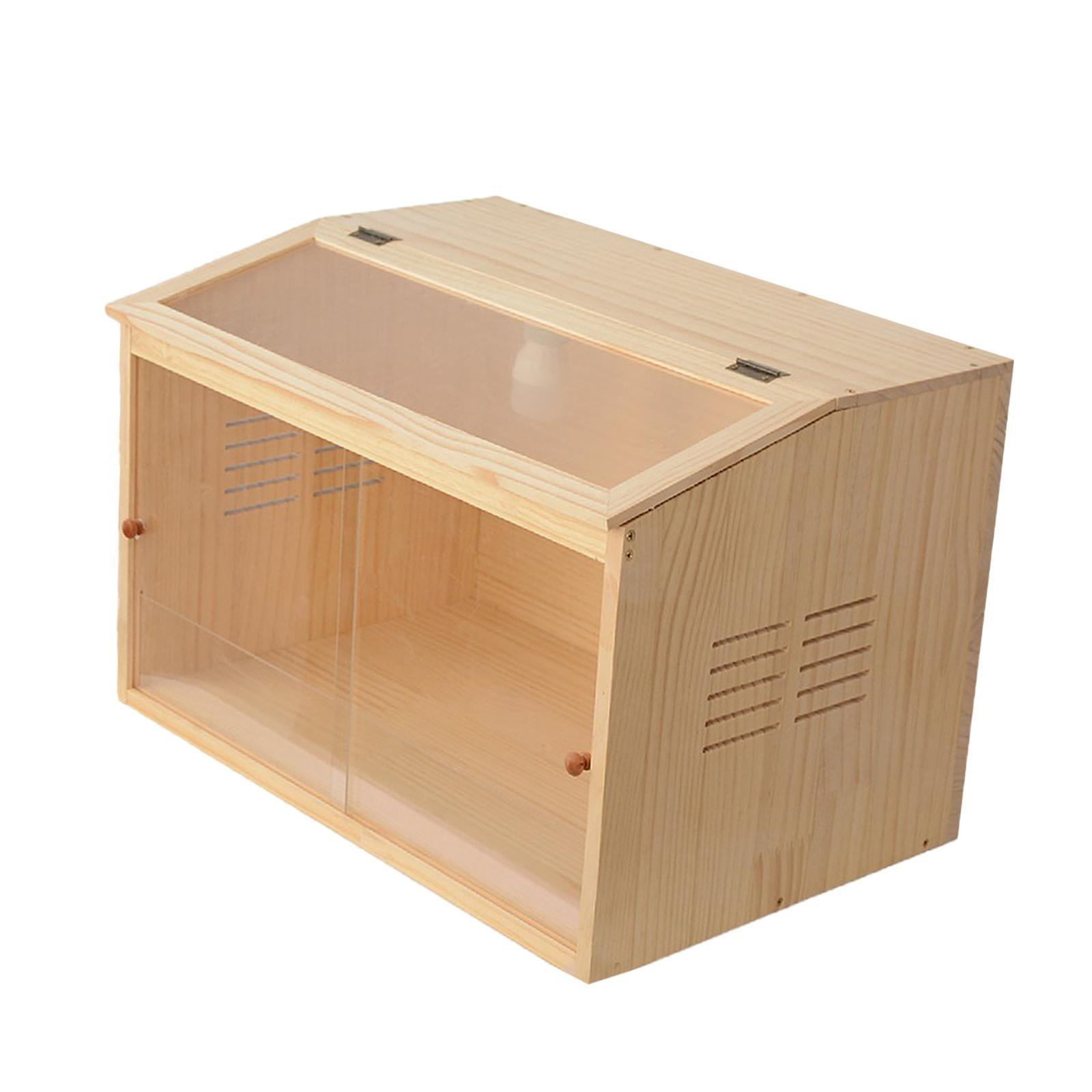 Bvdfgk Chick Brooder Box Hamster Breeding Box Wooden Assemble Rutin Chicken Feeding Box