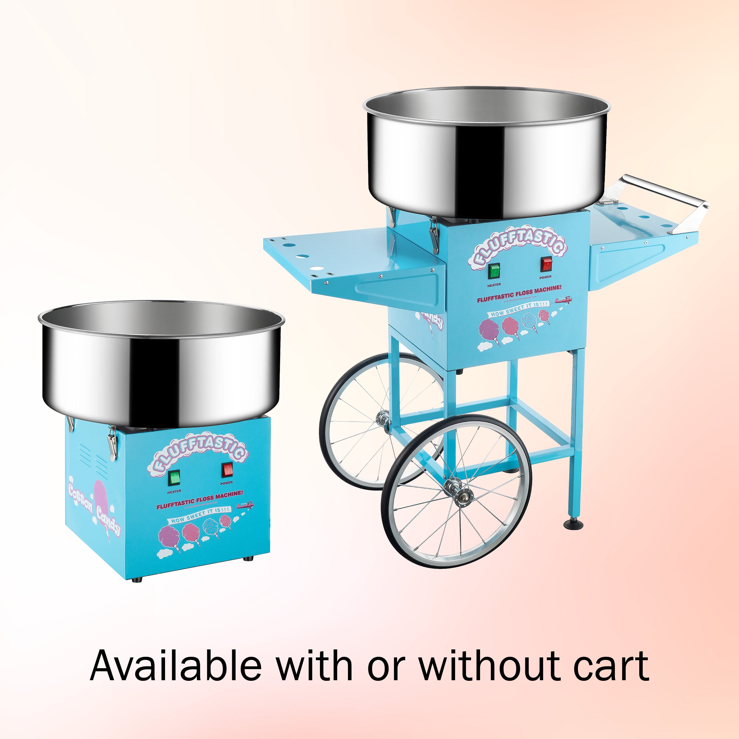 Cotton Candy Machine- Flufftastic Floss Maker- Use Sugar or Hard