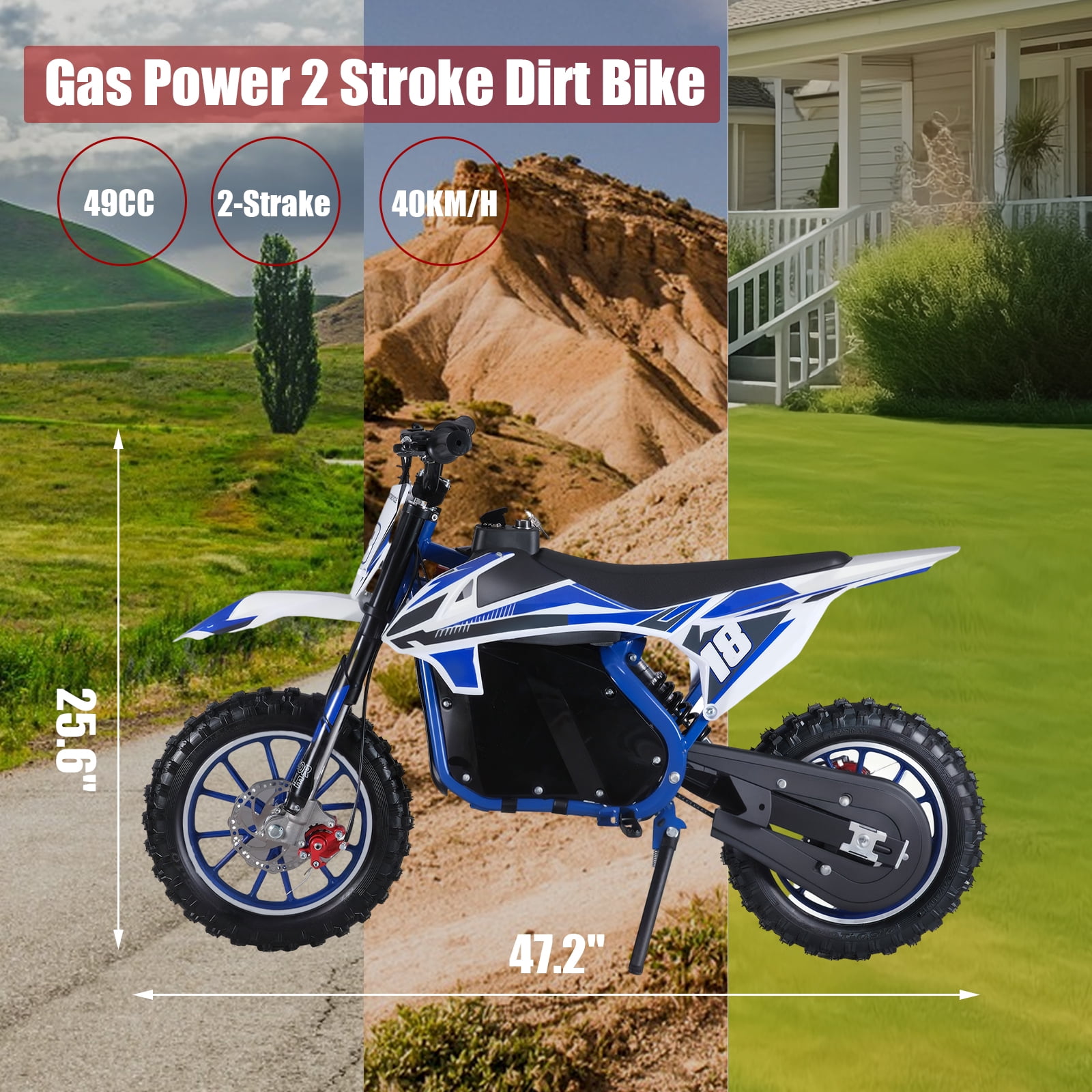 Yedigre Kids Electric Dirt Bike for Ages 8-14 – 350W, 25 MPH, 10-Mile Range, 235 lbs Load, Dual Suspension