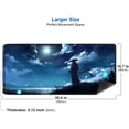 thumbnail image 2 of Japanese Samurai Large Mouse Pad, Night Sky Moon Big Mousepad, Giant Long Non-Slip Rubber Base Gaming Mouse Pads for Full Desk, 2 of 6