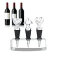 thumbnail image 1 of Tapón de botella de vino de aleación de aluminio, 3 piezas Tapón decorativo de botella de vino de aleación de aluminio Tapón de botella de vino de silicona Eleve su experiencia, 1 of 8