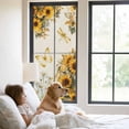 thumbnail image 2 of Farmhouse Sunflower Window Privacy Film, Vintage Daisy Butterflies Rustic Burlap Static Cling UV Sun Blocking Heat Control Window Tint Day and Night, Non-Adhesive One Way Privacy Cover 29.5''x78.7'', 2 of 7