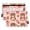 Cartoon Bear and Strawberry, variant on Elephant and Stars 2 Pack Pencil Pouch for 3 Ring Binder Smooth Zipper Folders with Pockets Clear Window Pencil Case