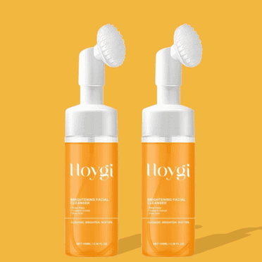 2pcs/pack NEW - Hoygi Turmeric   Kojic Acid Foaming Facial Cleanser   Silicone Brush Cleansing Skincare, Skin Repair, Dark Spot Reducer, Gentle Comfort Facial Cleansing