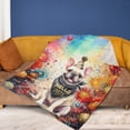 thumbnail image 4 of Hello 2025 French Bulldog Celebrates Happy New Year Firework Balloon Cozy Fleece Blanket Dog Lover Gifts Warm Soft Throw Blanket - 02024, 4 of 5