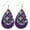#02, variant on Mardi Gras Glitter Leather Earrings 3 Layer Feather St. Patrick's Day Earrings
