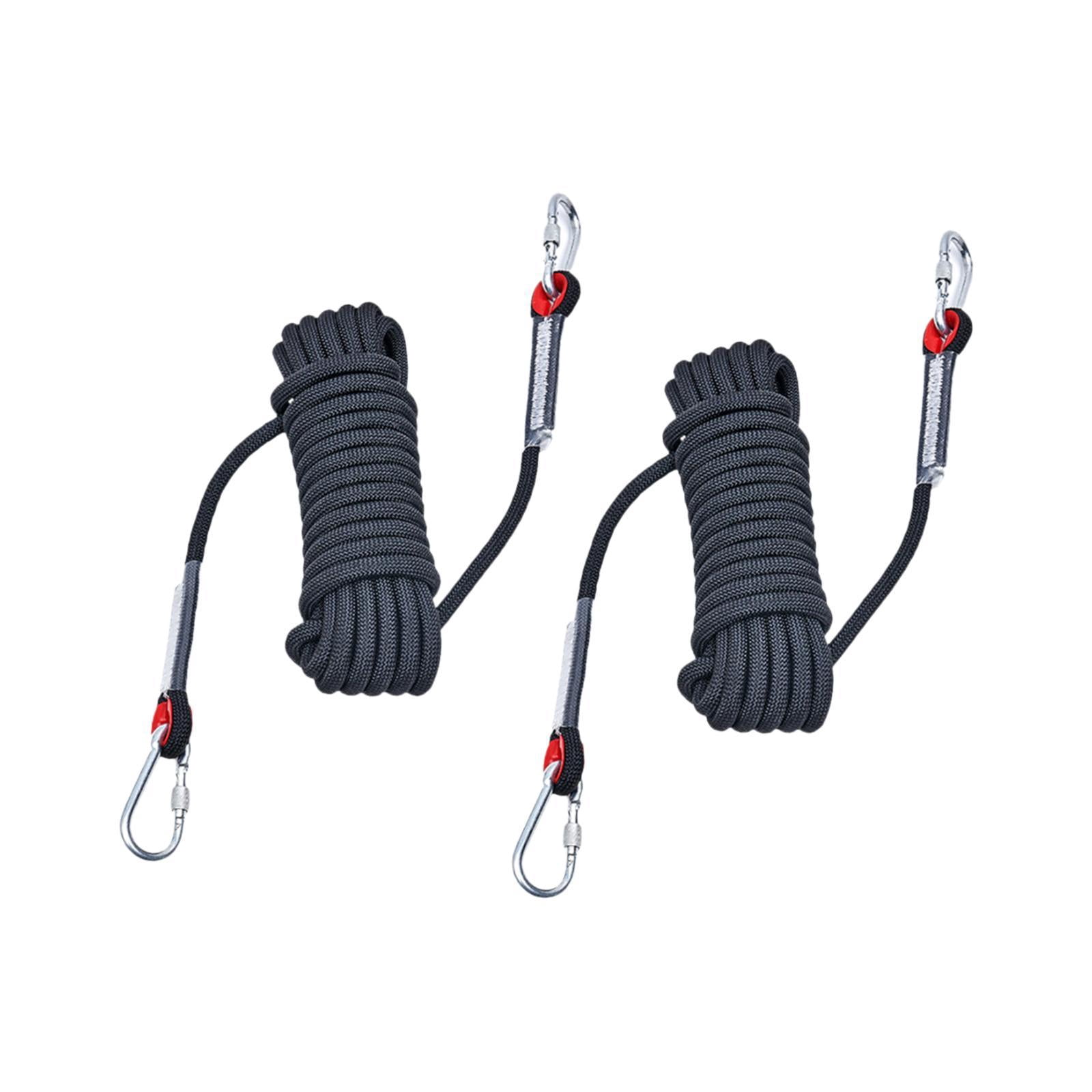 GARENDE Climbing Rope, Parachute Rope, Outdoor Accessory Wear Resistant Compact with Buckle Static Rock Climbing Rope Rappelling Rope 20 M