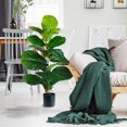 thumbnail image 6 of Mainstays Artificial Fiddle Leaf Fig Plant, 3.33 ft, Black Plastic Grower's Pot, 6 of 6