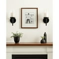 thumbnail image 3 of Kate and Laurel Shae Transitional Wooden Wall Sconce, 5 x 5 x 13, Black, Modern Candle Holder with Removable Glass Cylinder for Flameless Pillar Candles in Bedroom or Entryway, 3 of 10