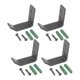 thumbnail image 1 of 4 ganchos de pared metálicos resistentes con tornillos para abrigos y batas. Negro, 1 of 9