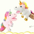 thumbnail image 3 of CHAO Marionetas de unicornio de peluche, 2 colores a elegir, rosa y blanco, apto para niños, bebés y niños, color blanco, 3 of 5