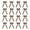 Coffee, variant on 16pcs Velvet Christmas Bow with Metallic Ribbon – Hanging Bow for Tree, Wreath, Gift Wrapping and Xmas Decoration, 5.1 x 10.2 Inch