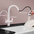 thumbnail image 2 of White Touch Kitchen Filter Faucets Solid Brass Hot Cold Pull Out Kitchen Mixer Tap 3 Ways Pure Smart Touch Filter Kitchen Faucet, 2 of 5