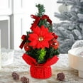 thumbnail image 4 of Mini árbol de Navidad, adorno navideño, manualidades, simulación realista, decorativo. Rojo, 4 of 9