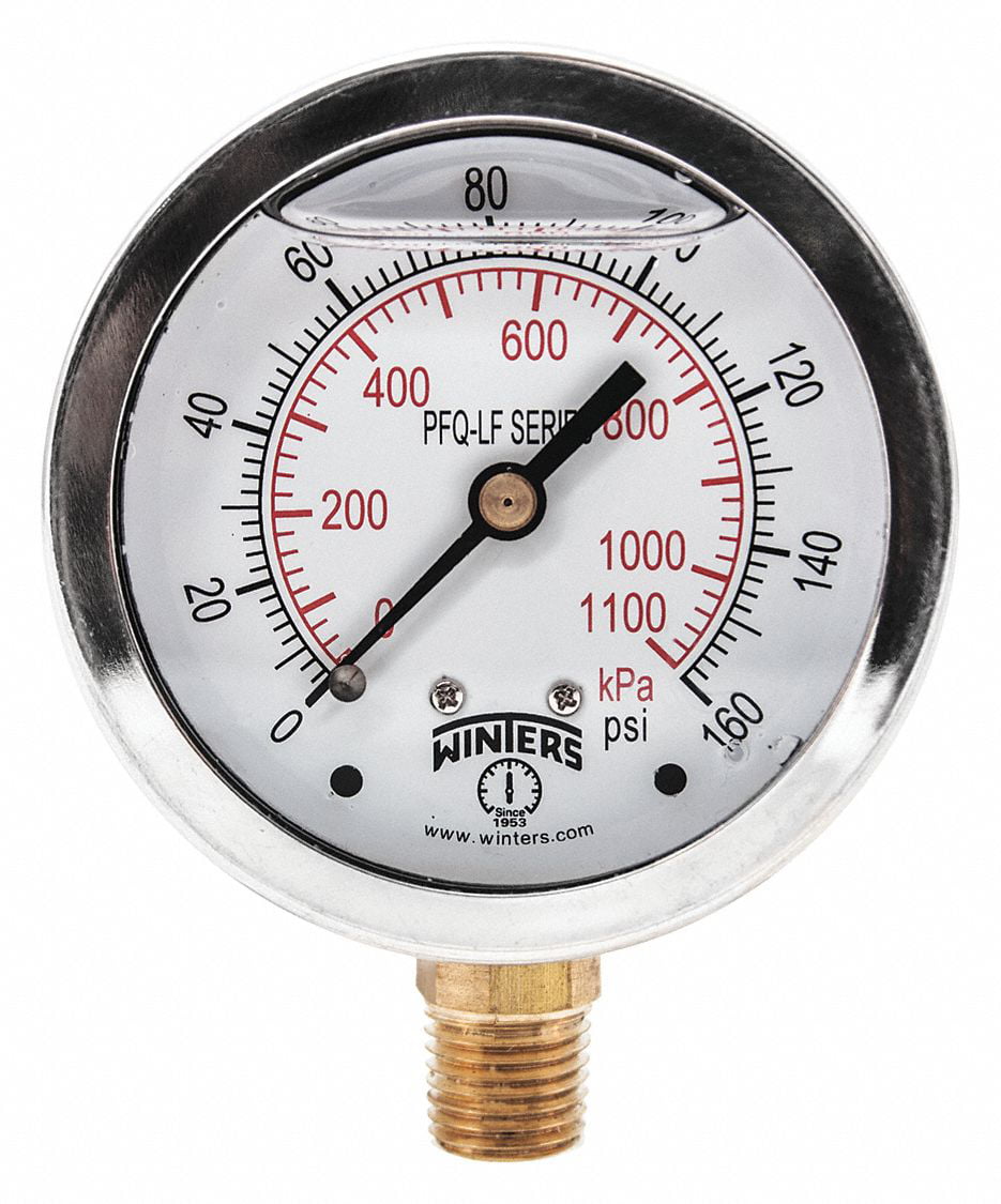 Winters 0-400 PSI pressure gauge Stainless Steel 2 