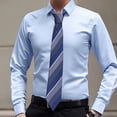 thumbnail image 4 of Hoppin Gee Men's Gray Blue Twill Stripe Neckties, Business Wedding Tie, 4 of 6